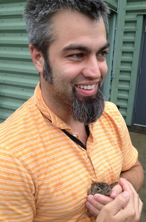 Facilities Manager, Brent, with a bunny