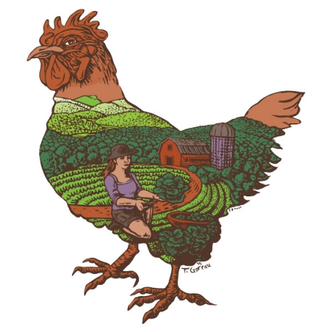 Vermont Open Farm Week Logo by Tara Goreau