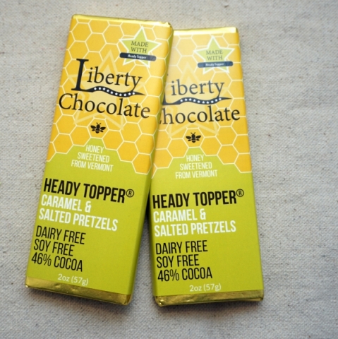 Liberty Chocolates Heady Topper and Pretzel Chocolate Bar