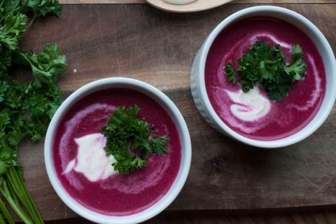 Roasted Beet and Fennel Soup
