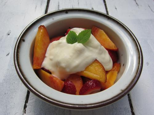 Buttermilk on peaches