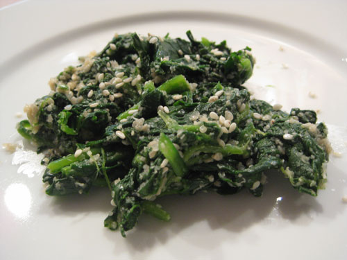 Japanese spinach salad