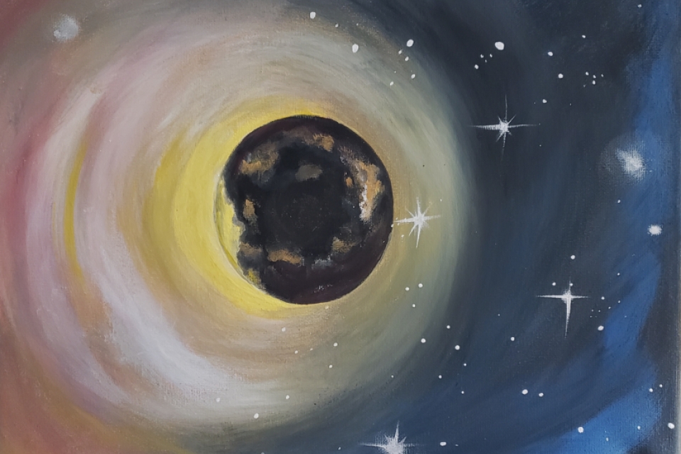 a painting of the solar eclipse