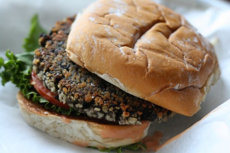 Black Bean Burger via Flickr AJ Bombers