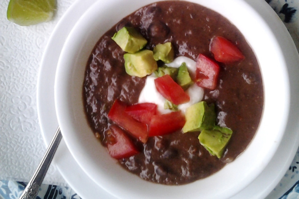 Black Bean Soup vai Flickr: mush