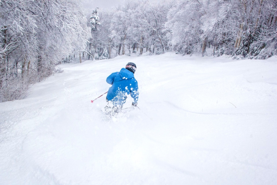 Jay Peak Resort skier, via Jay Peak Resort