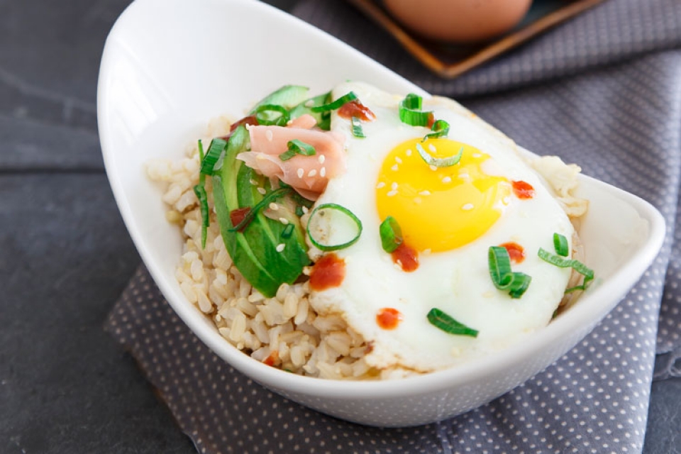 Avocado and Egg Brown Rice Bowl  City Market / Onion River Co-op