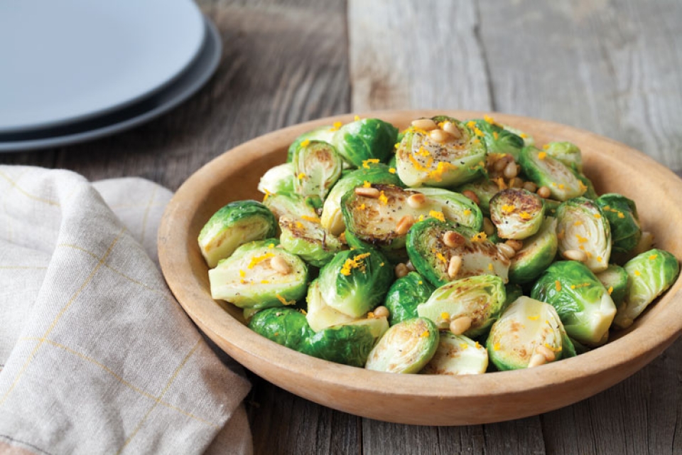 Orange Glazed Brussels Sprouts