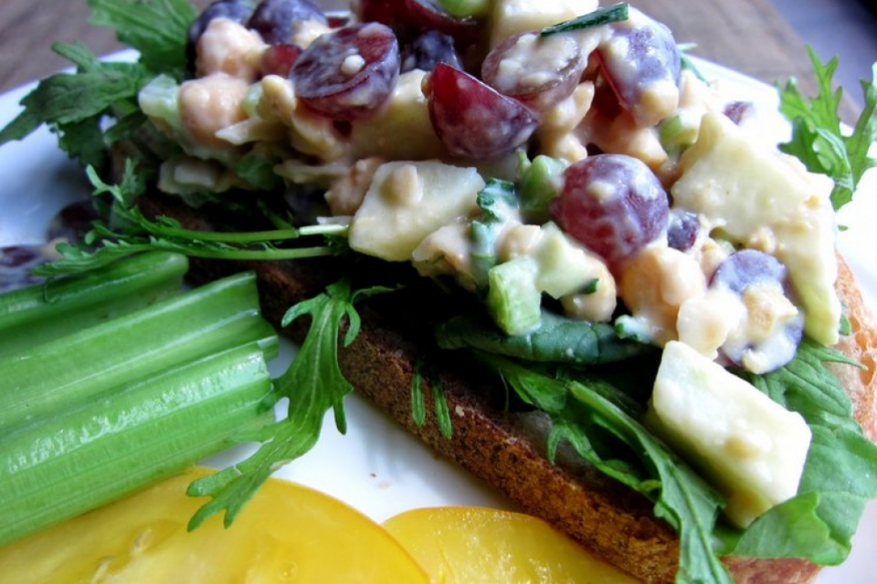 Chickpea Apple Salad Sandwich