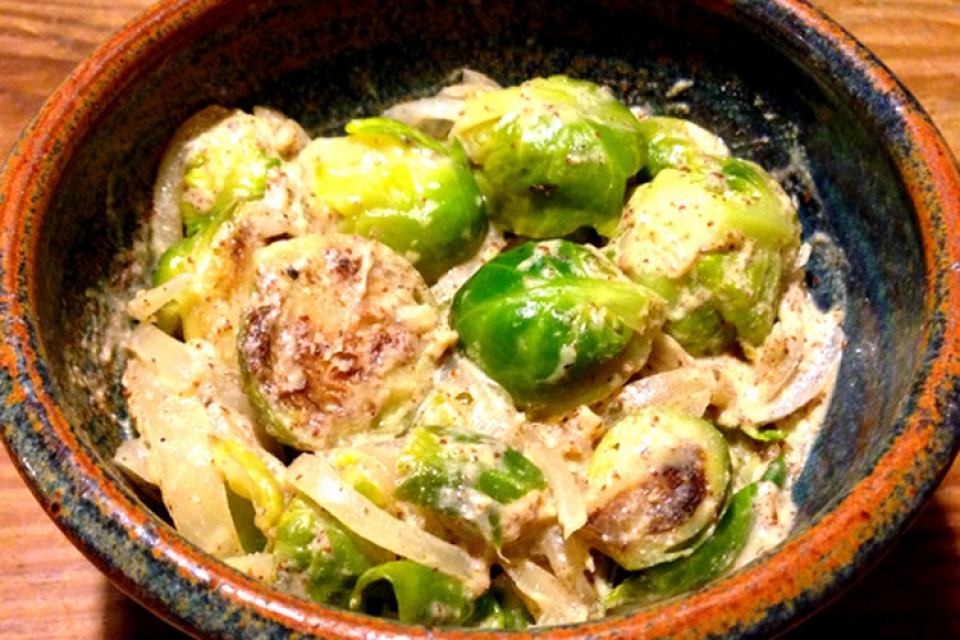 Dijon-Braised Brussels Sprouts