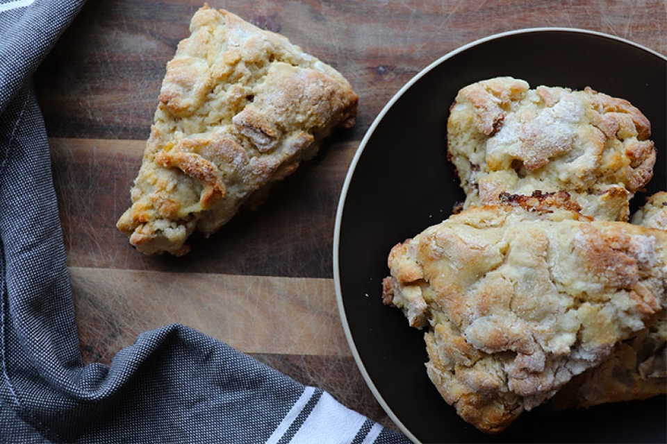 Pear, Cheese & Walnut Scones