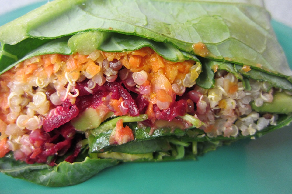 Quinoa Collard Wraps