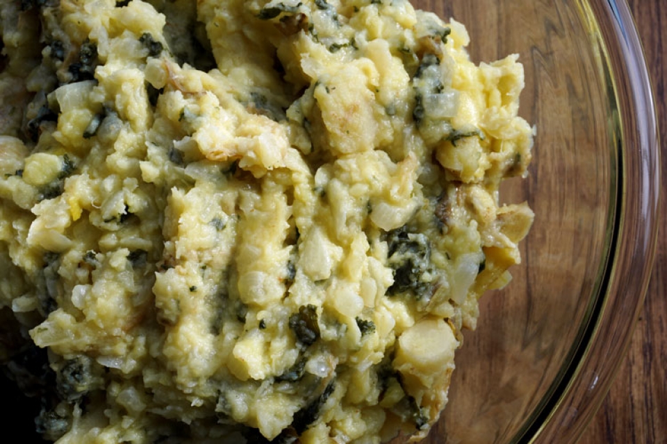 Parsnip Colcannon with Kale