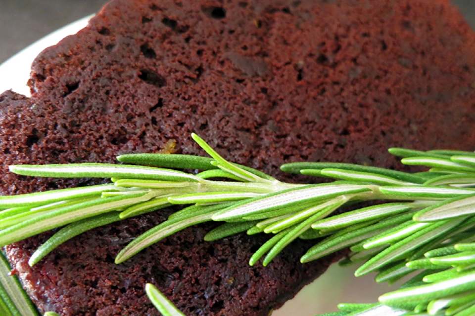 Rosemary Chocolate Beet Cake