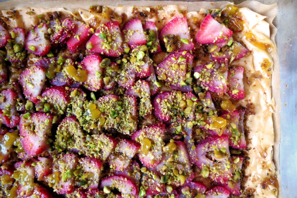 Strawberry Pistachio Tart