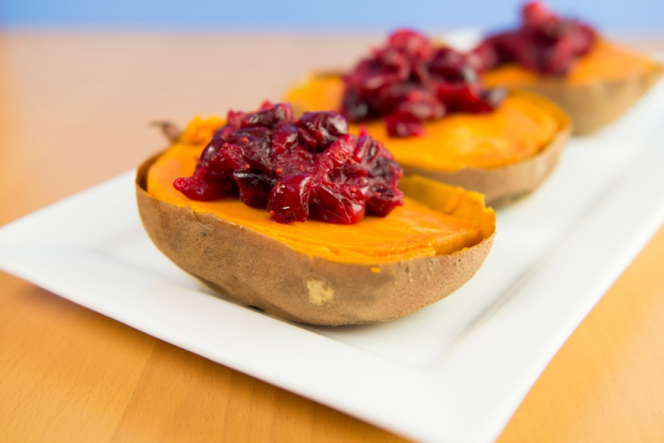 Maple-Cranberry Sweet Potatoes