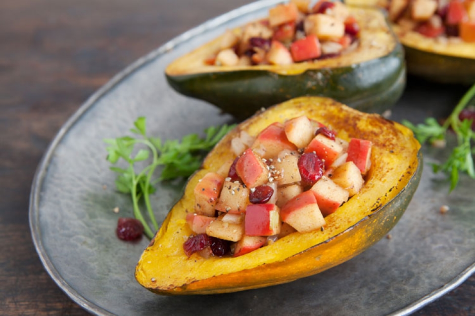 Cinnamon Apple Stuffed Squash