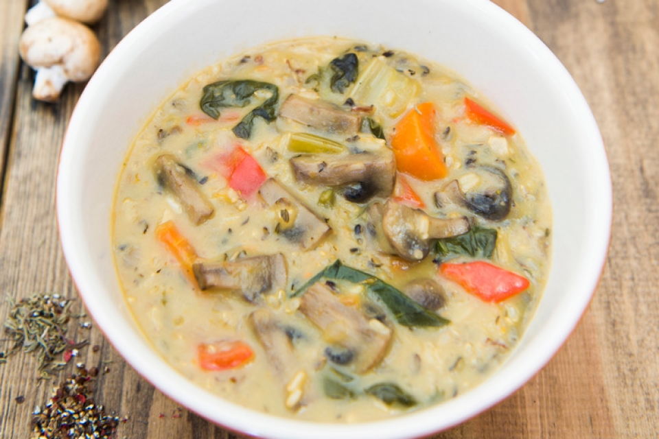 Wild Rice and Mushroom Soup