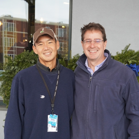 A picture of General Manager John Tashiro and John Farrell from COTS 