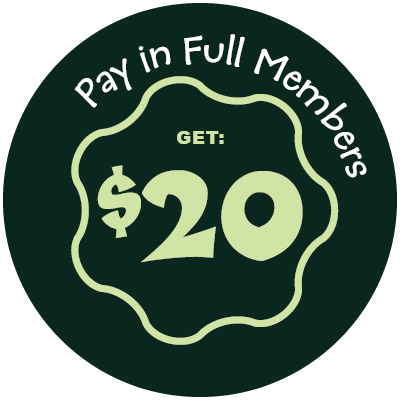 Member Drive 2025 - pay in full members get $20 coupon