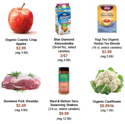 a variety of products on sale with their prices