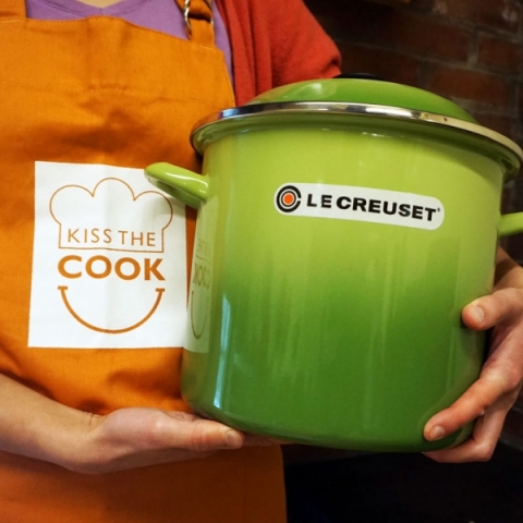 Le Creuset Stockpot and Apron from Kiss the Cook