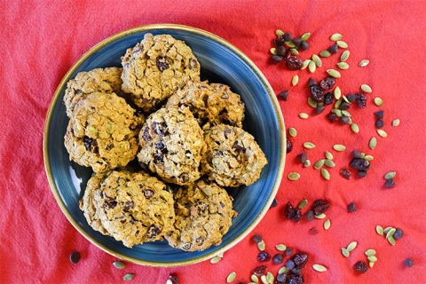 Pumpkin-Oat Chocolate Chip Cookies