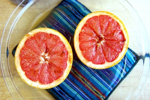 Roasted grapefruit