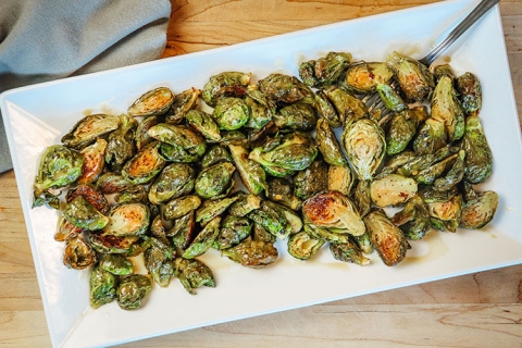 Roasted Brussels Sprouts with Honey Dijon Glaze