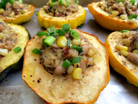 Stuffed Pattypan Squash