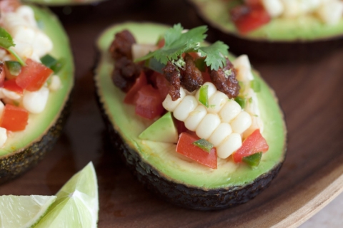 Avocado and Chorizo Boats