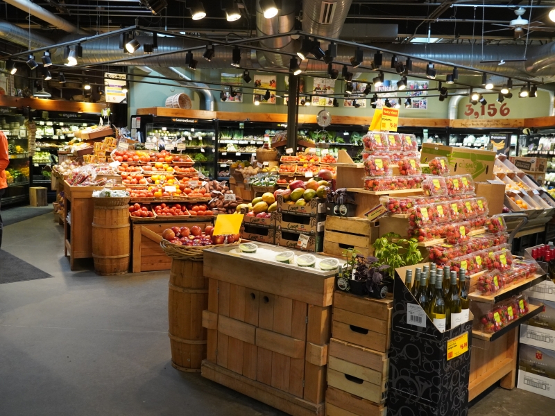 The produce section of City Market's downtown grocery store